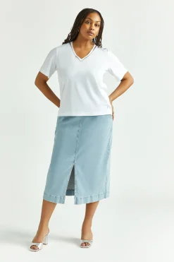 Anschmiegsamer Jeansrock
