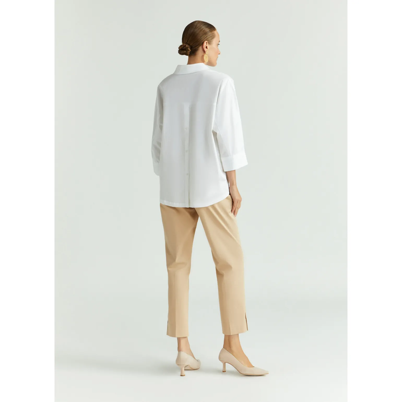 Baumwollhose mit schmalem Bein