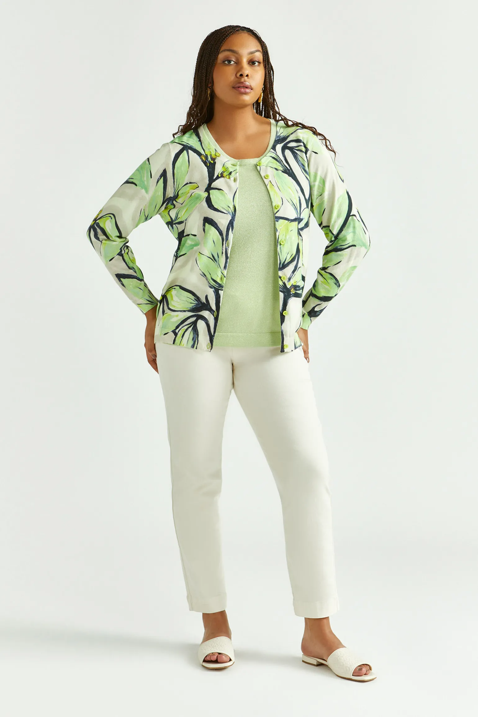 Baumwollpullover mit Lurex