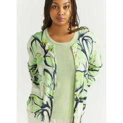 Baumwollpullover mit Lurex