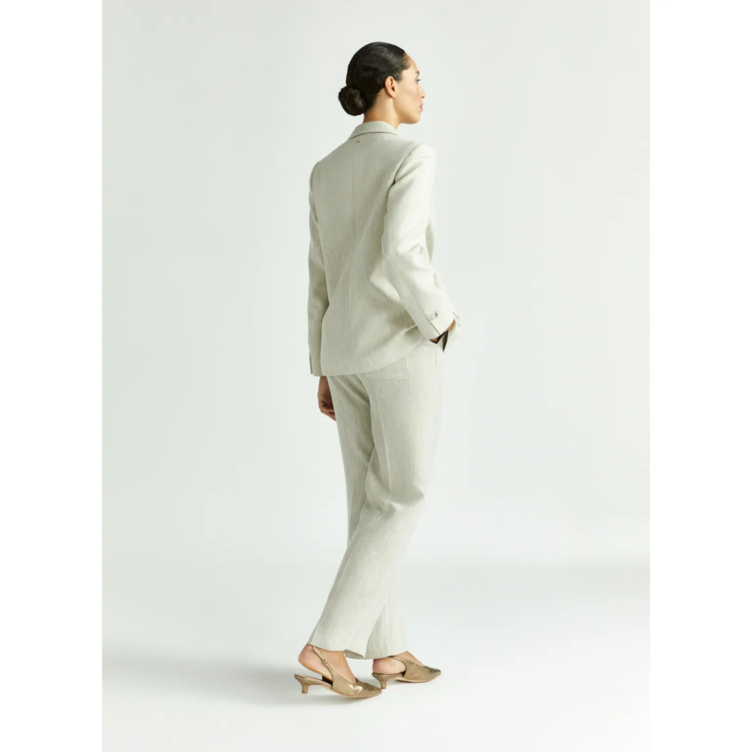Blazer mit Lurex-Nadelstreifen