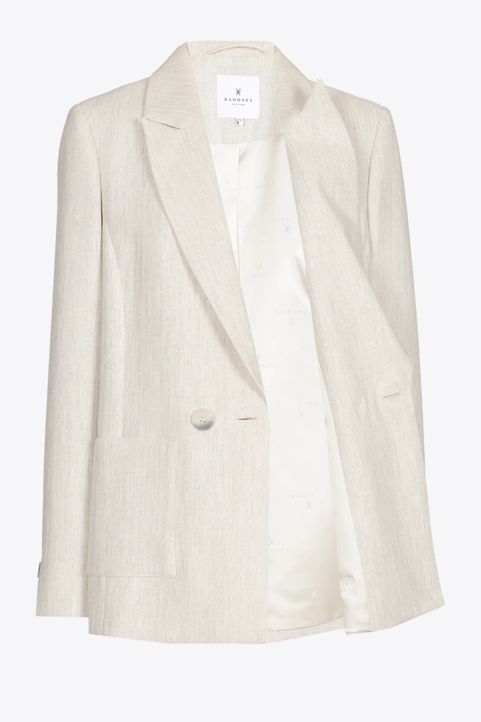 Blazer mit Lurex-Nadelstreifen