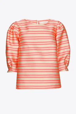 Bluse aus Taft mit Ballonärmeln