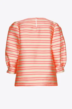 Bluse aus Taft mit Ballonärmeln
