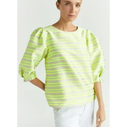 Bluse aus Taft mit Ballonärmeln