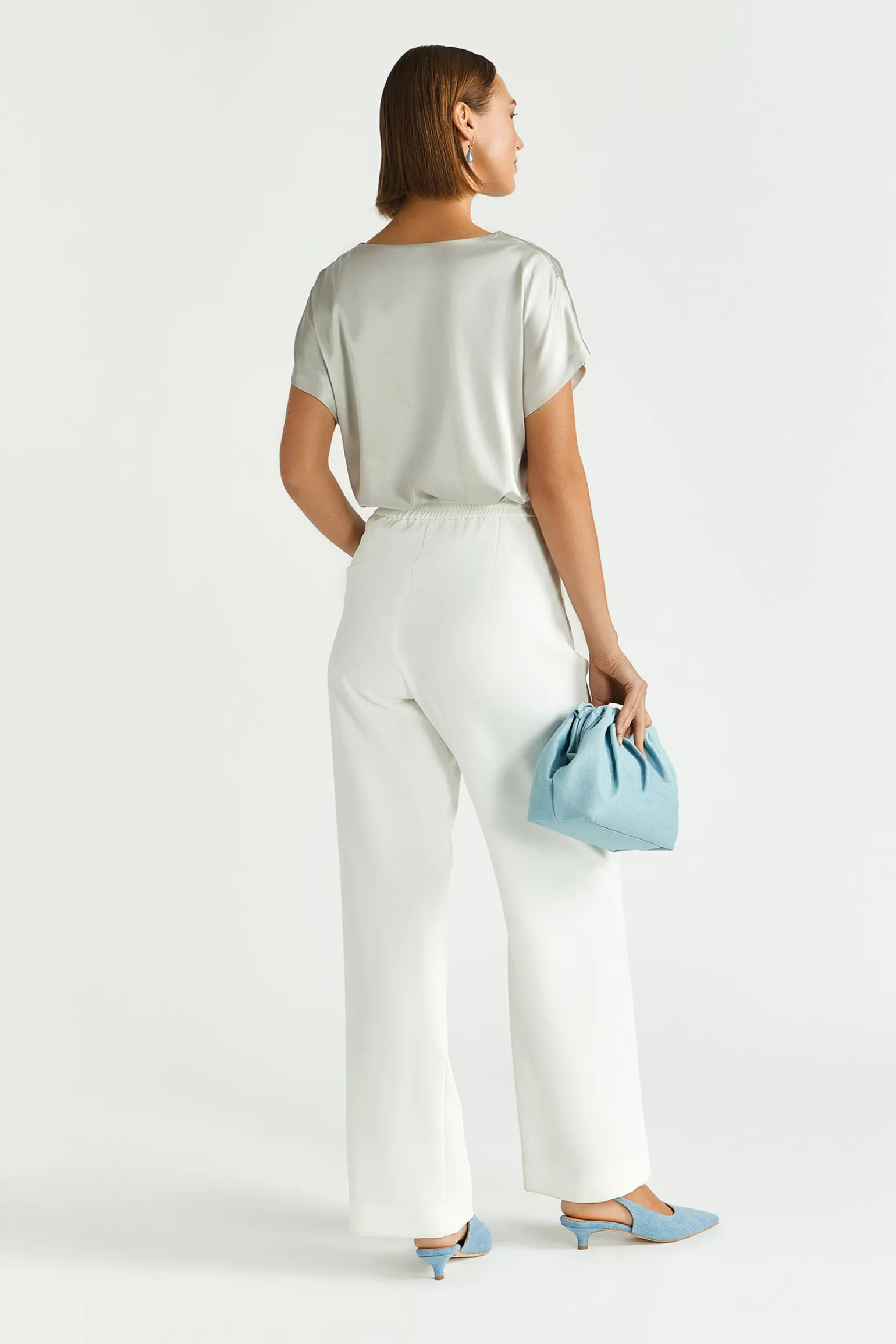 Bluse in Seidenoptik