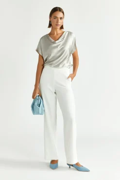 Bluse in Seidenoptik
