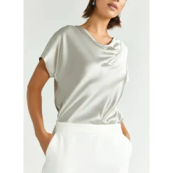 Bluse in Seidenoptik