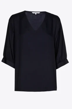 Bluse mit gerafften Ärmeln