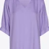 Bluse mit gerafften Ärmeln
