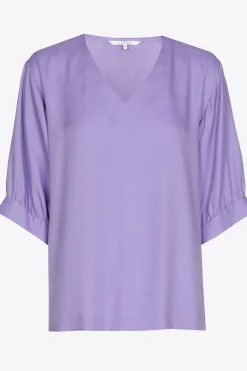 Bluse mit gerafften Ärmeln