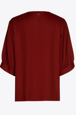 Bluse mit gerafften Ärmeln