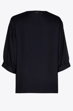 Bluse mit gerafften Ärmeln