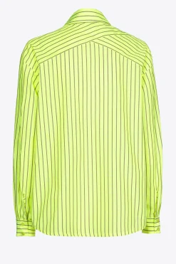 Bluse mit Neonstreifen