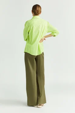 Bluse mit Neonstreifen