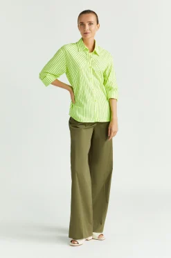 Bluse mit Neonstreifen