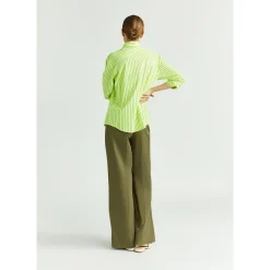 Bluse mit Neonstreifen