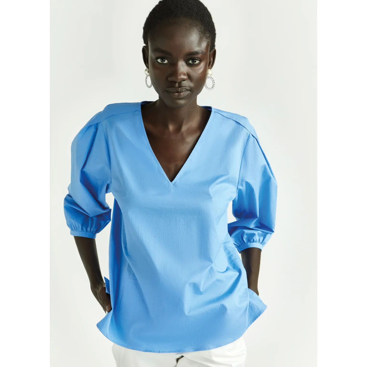 Bluse mit Puffärmeln