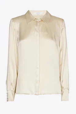 Bluse mit Seidenanteil