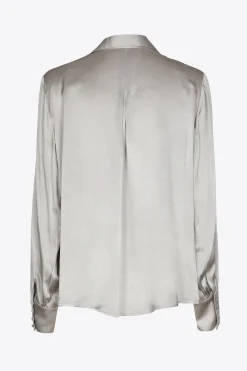 Bluse mit Seidenanteil