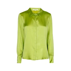 Bluse mit Seidenanteil