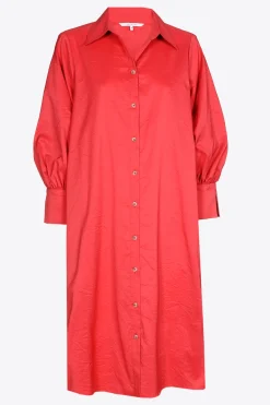 Blusenkleid aus Crinkle-Stoff
