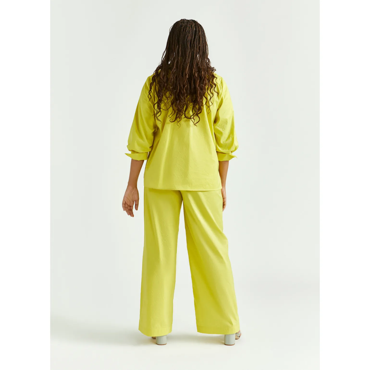 Crinkle-Hose mit weitem Bein