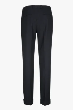 Dunkelblaue Chino Hose mit Umschlag