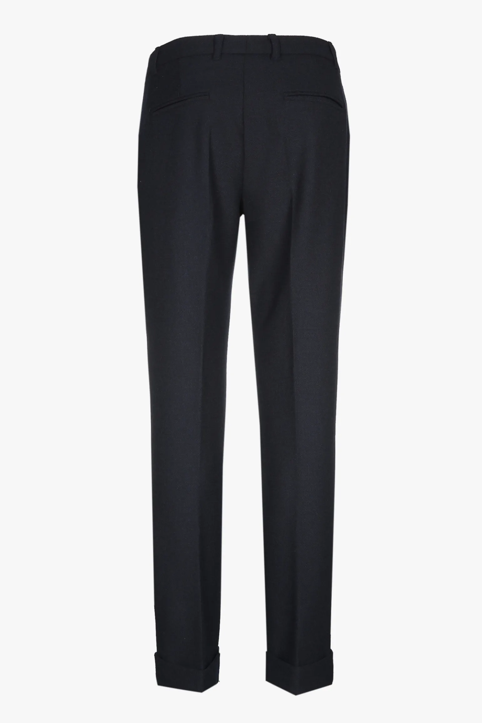 Dunkelblaue Chino Hose mit Umschlag