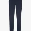 Dunkelblaue, knitterfreie Chino Hose