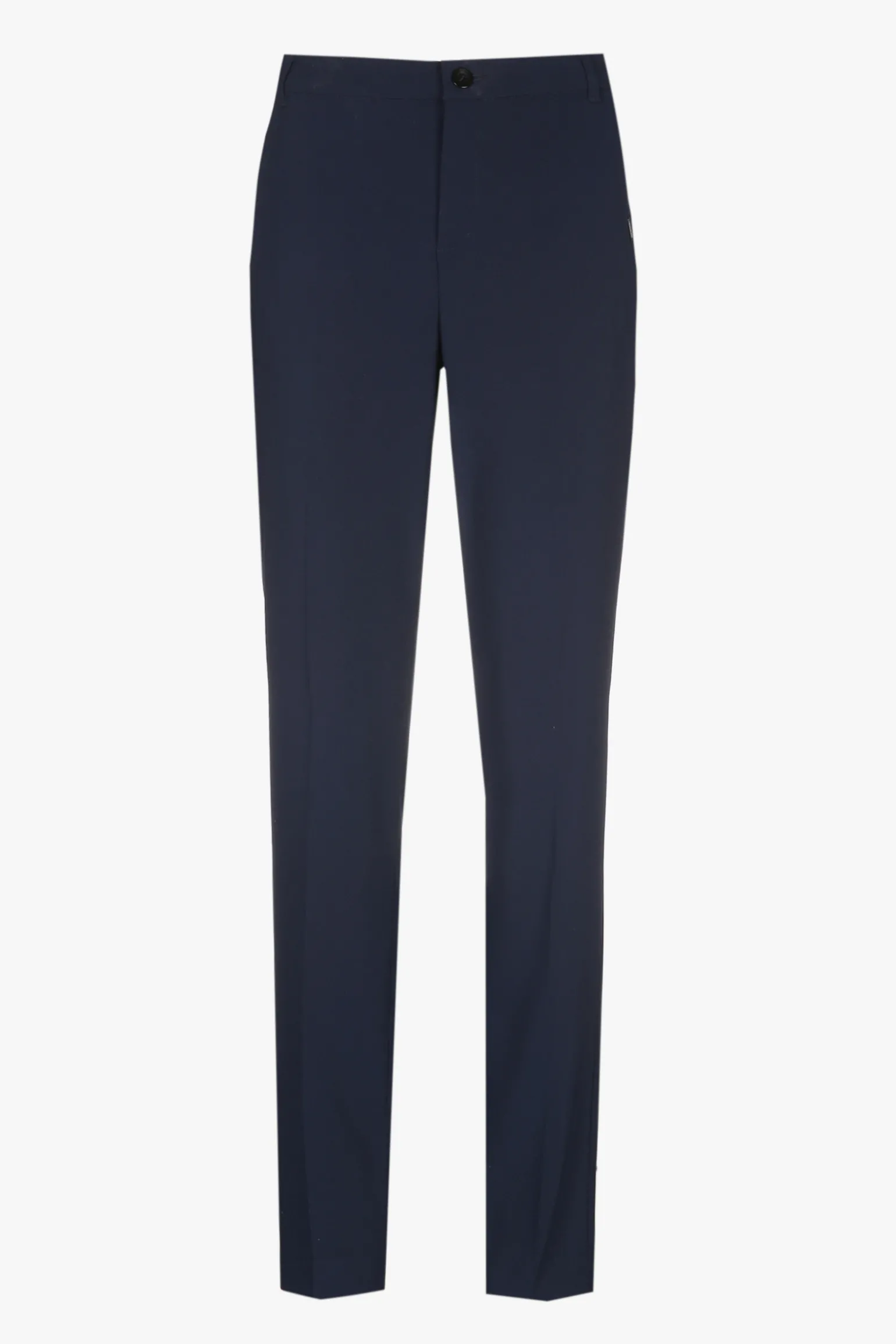 Dunkelblaue, knitterfreie Chino Hose