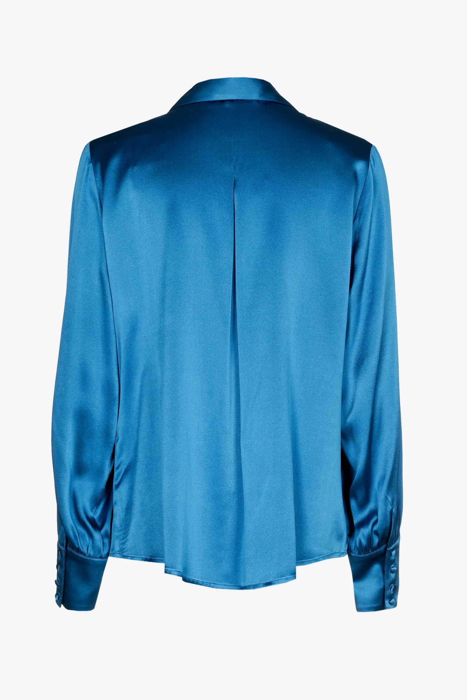 Einfarbige Bluse mit Seidenanteil