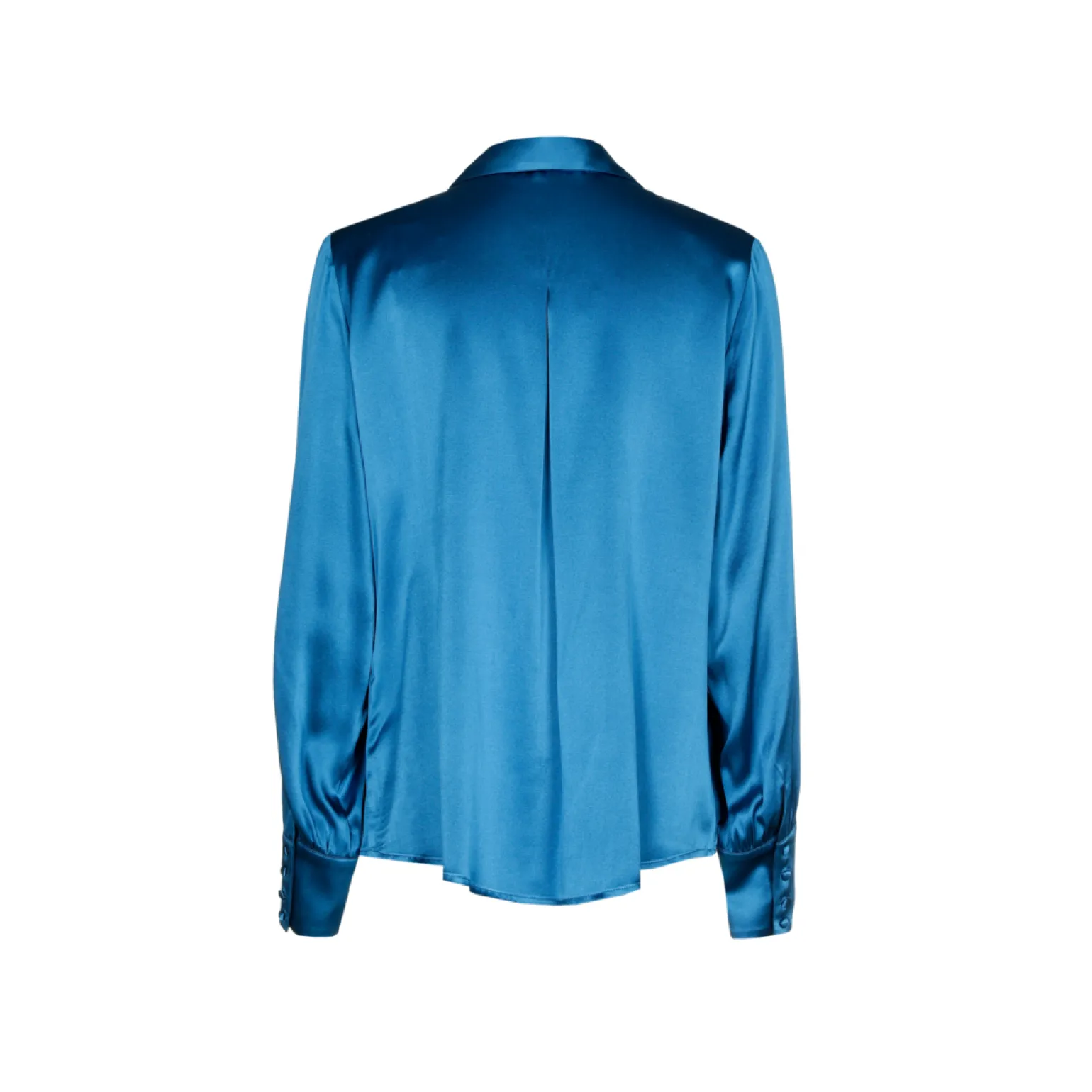 Einfarbige Bluse mit Seidenanteil