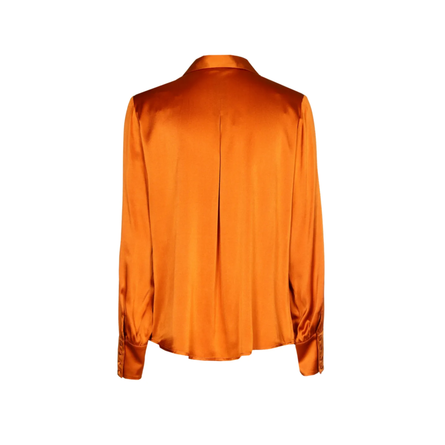 Einfarbige Bluse mit Seidenanteil