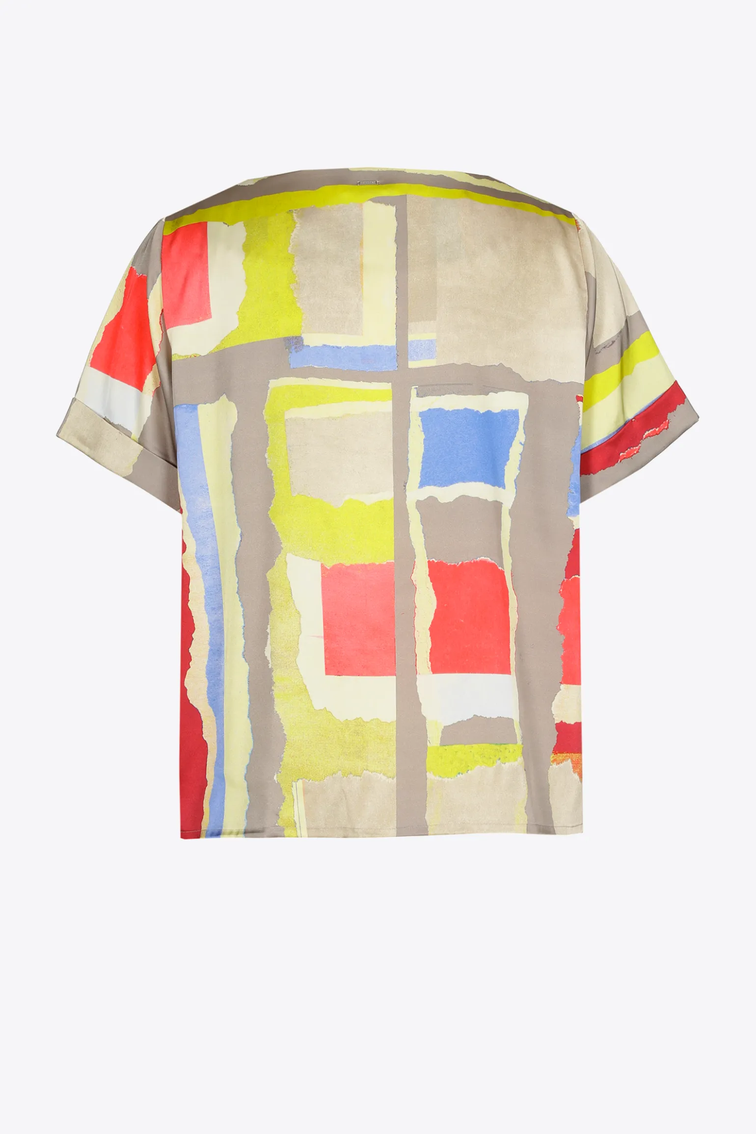 Farbenfrohe Bluse mit V-Ausschnitt