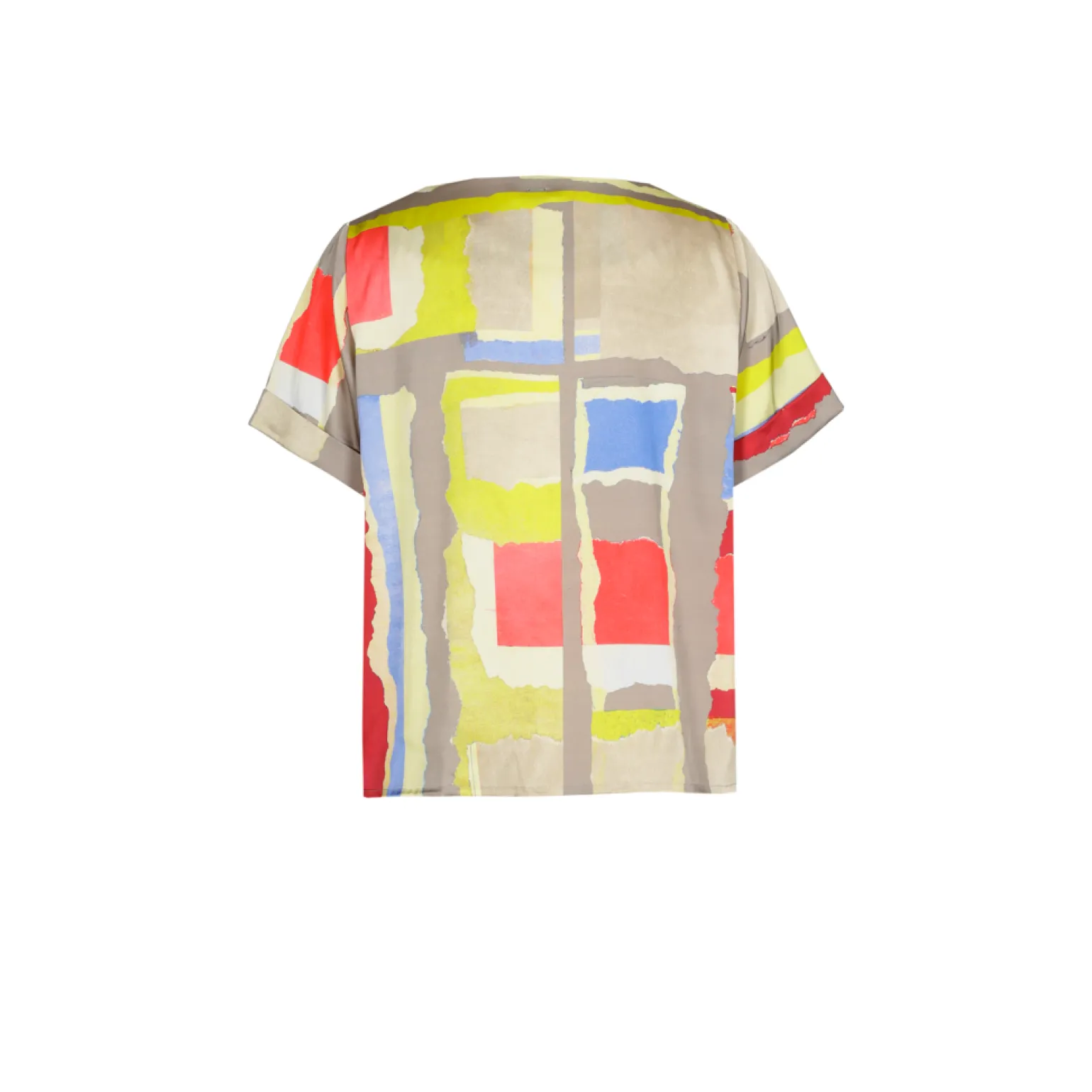 Farbenfrohe Bluse mit V-Ausschnitt