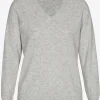 Feinstrickpullover mit V-Ausschnitt