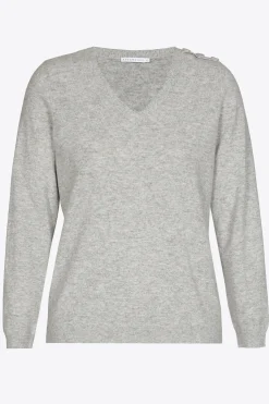 Feinstrickpullover mit V-Ausschnitt