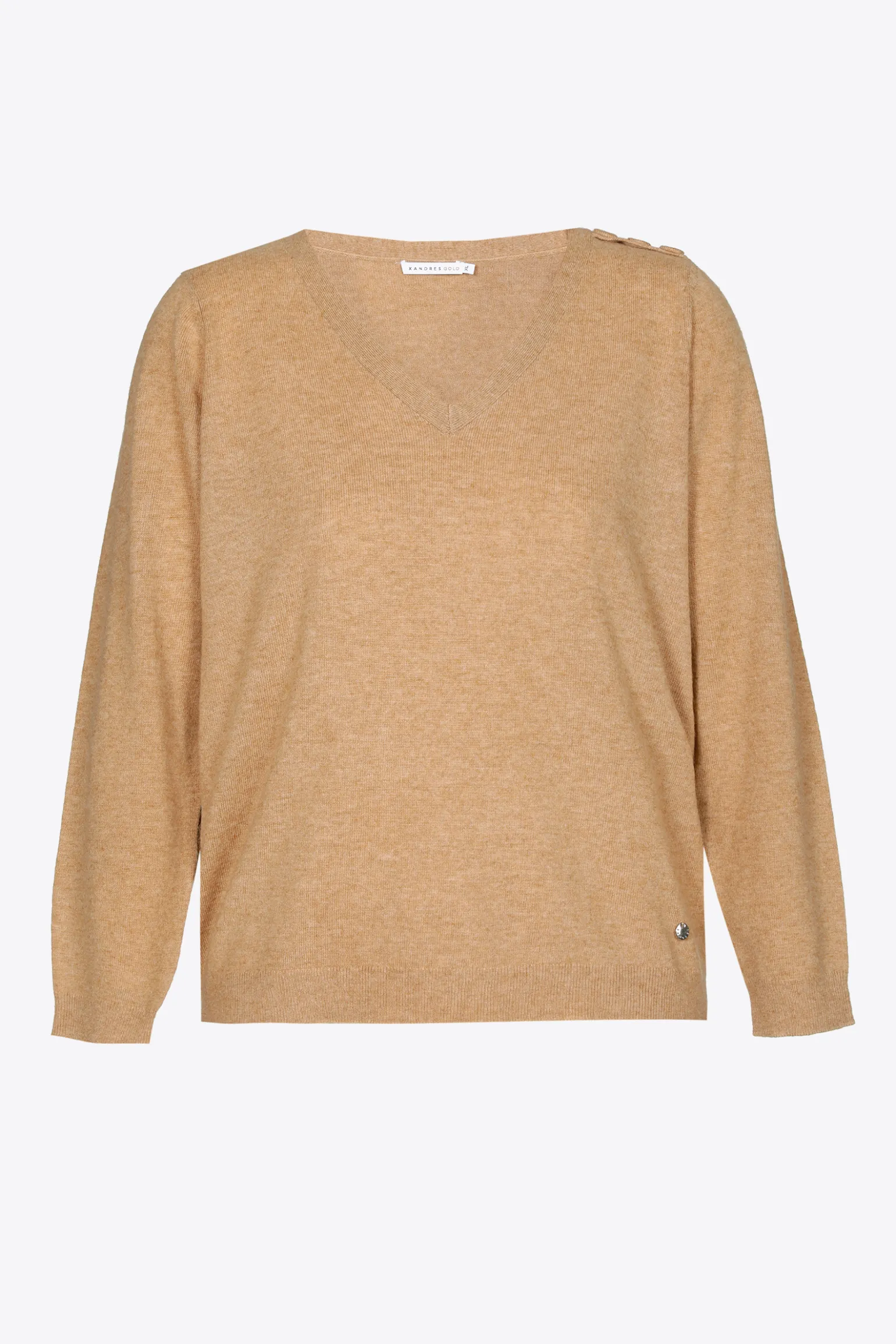 Feinstrickpullover mit V-Ausschnitt