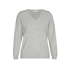 Feinstrickpullover mit V-Ausschnitt