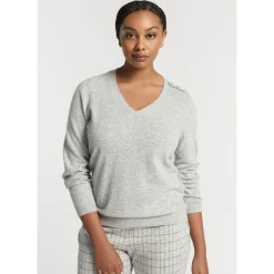 Feinstrickpullover mit V-Ausschnitt