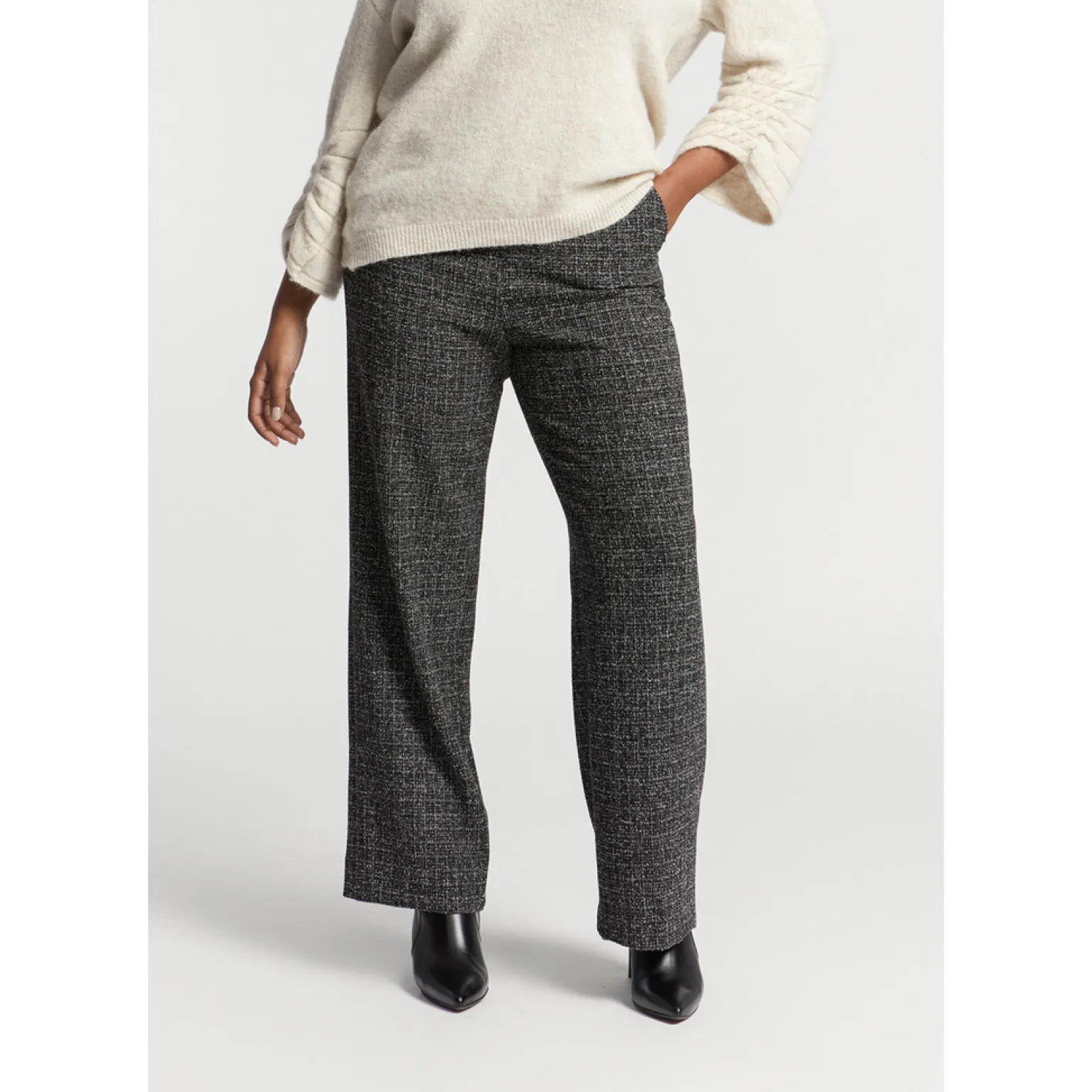 Formelle Hose aus Bouclé-Stoff