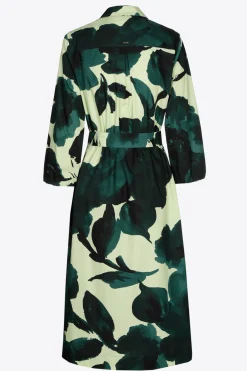 Gerade geschnittenes Blusenkleid mit Bindegürtel