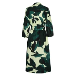 Gerade geschnittenes Blusenkleid mit Bindegürtel