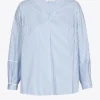 Gestreifte Bluse mit Stretchanteil