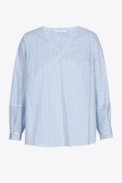 Gestreifte Bluse mit Stretchanteil