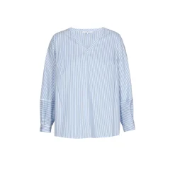 Gestreifte Bluse mit Stretchanteil