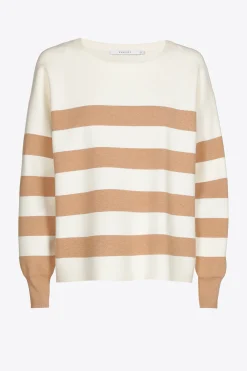 Gestreifter Pullover aus Milanostrick