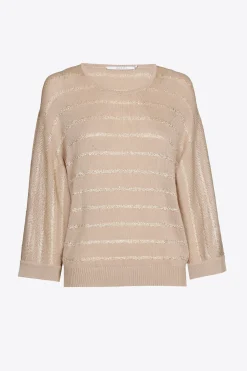 Gestreifter Pullover aus feiner Viskose