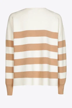 Gestreifter Pullover aus Milanostrick